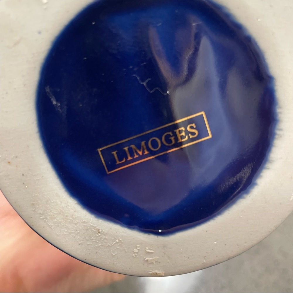 Limoges Royal Blue and Gold Accent Vase - Picture 11 of 12